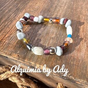 Larimar colorful beaded bracelet